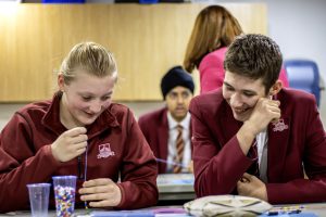 High School pupils in science lesson